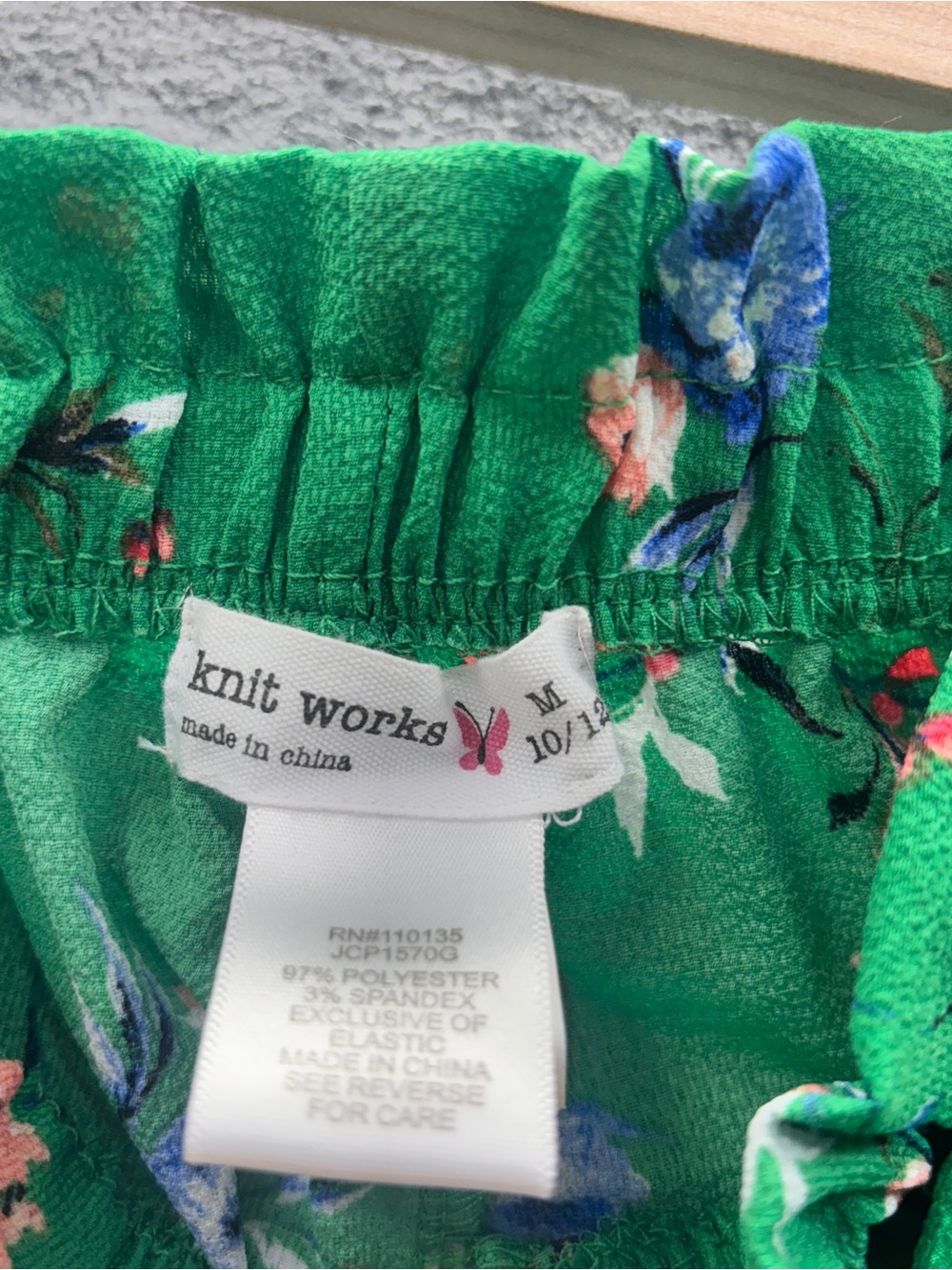 Knitworks Green Floral Tie-Waist High-Rise Shorts - Picture 4 of 4